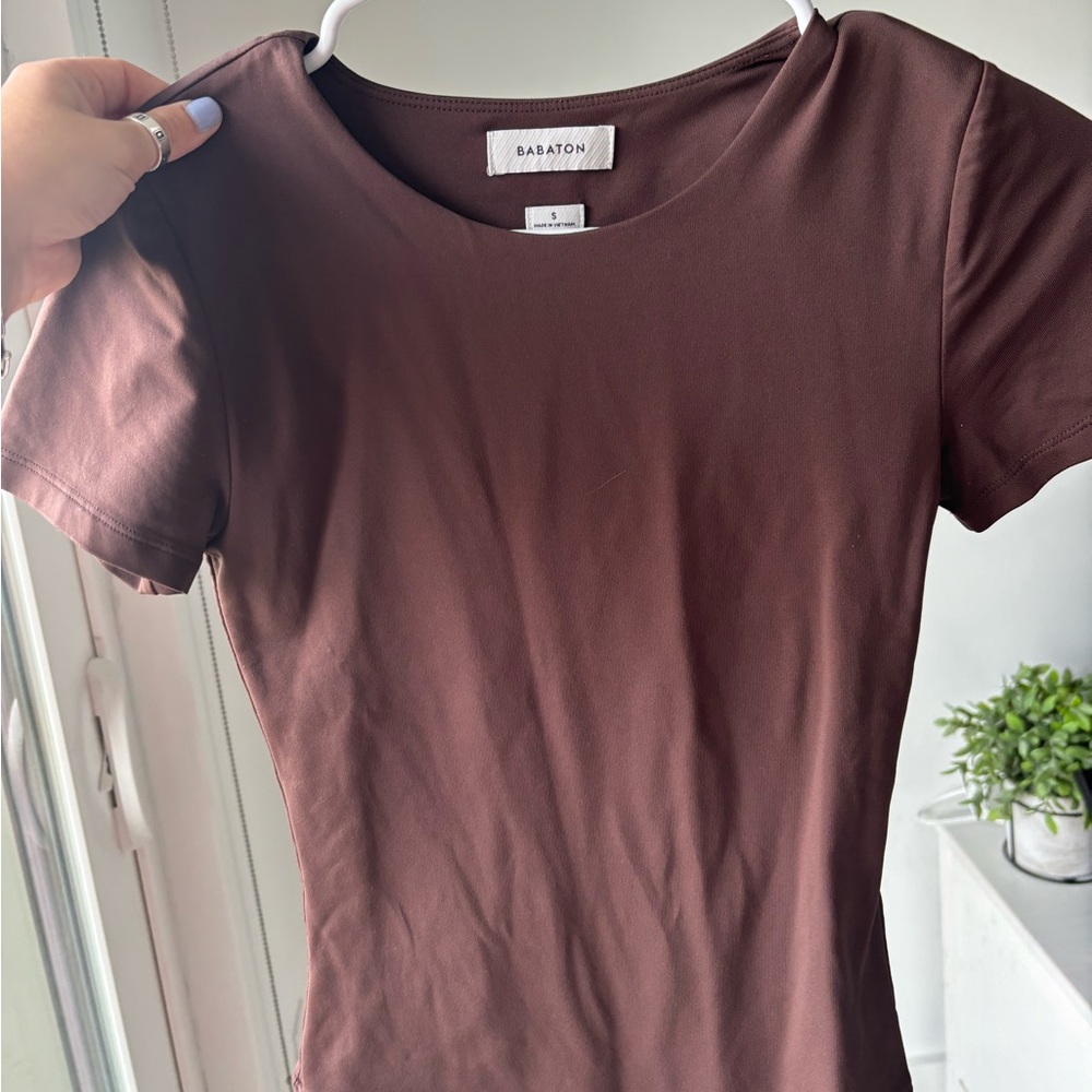Aritzia Babaton Brown Bodysuit - Size Small